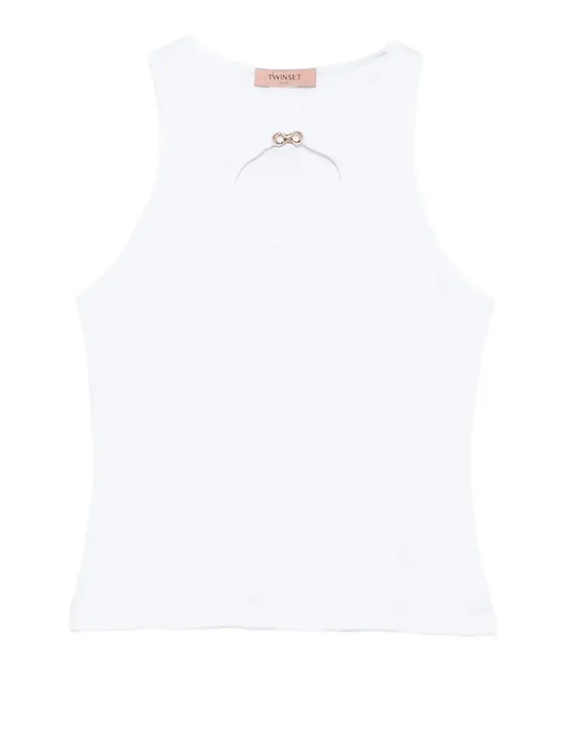 twinset canotta twin set da donna - bianco