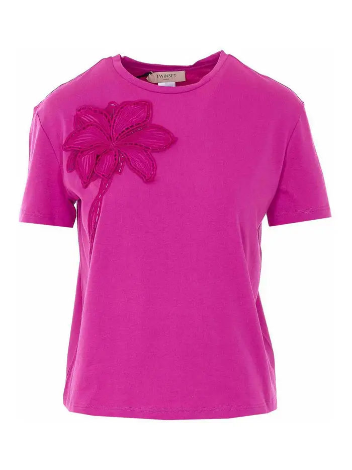 Maglietta fucsia Multicolore