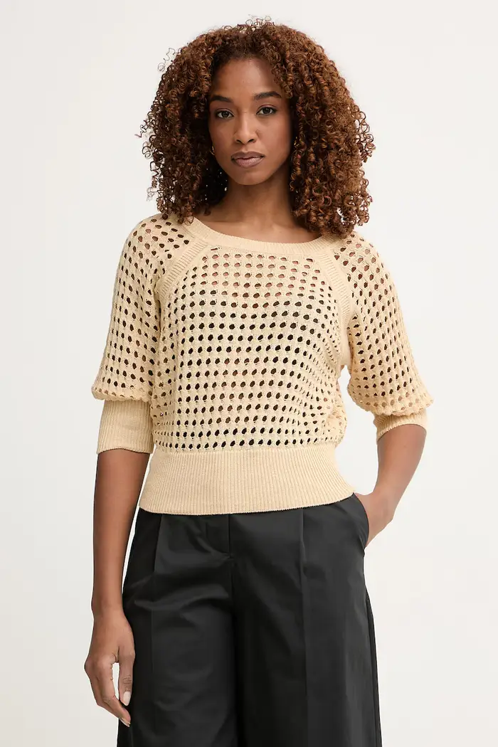 maglione da donna con cotone Beige