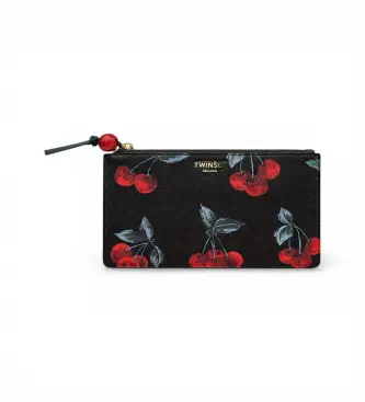 Twinset per donna 261TL8021 Portafoglio nero con fantasia (OSFA), Casual, Poliestere