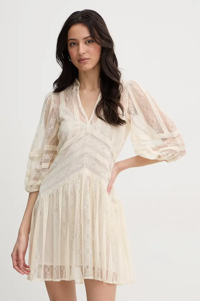 Vestito in pizzo Beige