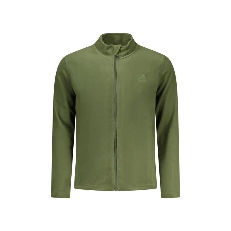 U.S. Grand Felpa Uomo Verde Zip Pile Ricamo Logo