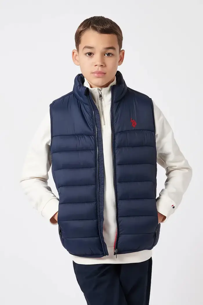 U S Polo Assn Gilet per bambini Blu navy