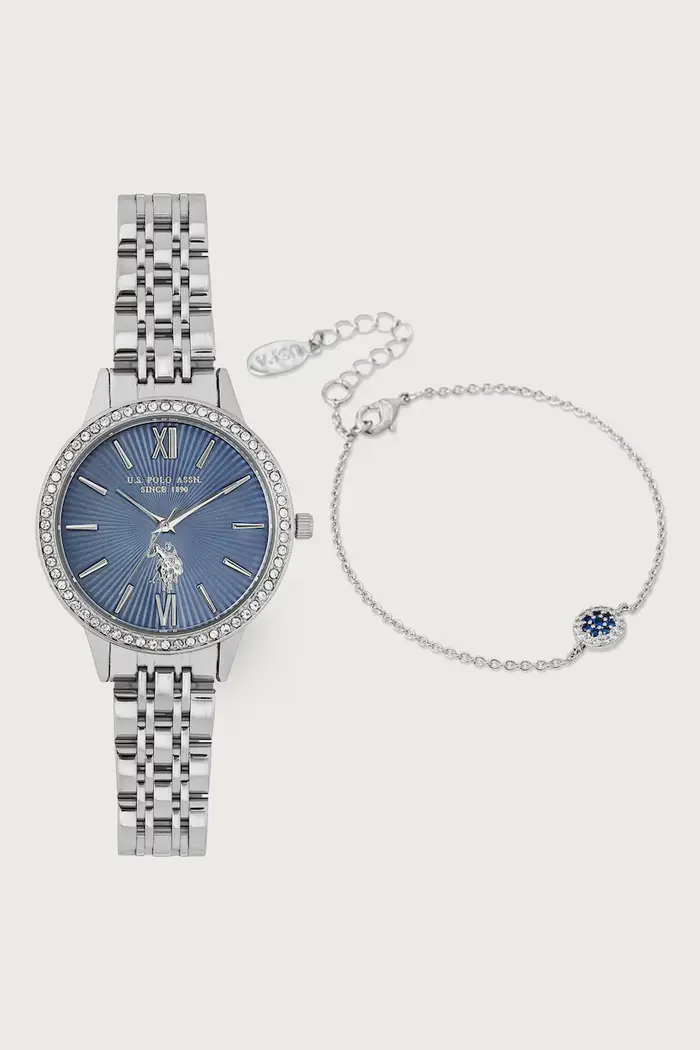 U S Polo Assn set orologio e braccialetto da donna FAITH Argento