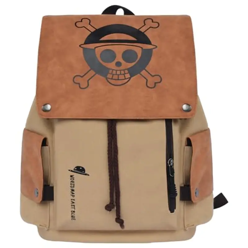 Ubephant Zaino One Piece, Zaino da Scuola per Adolescenti, Zainetto dei Anime Bambini, One Piece Backpack, Z-aino Scolastico a Strato