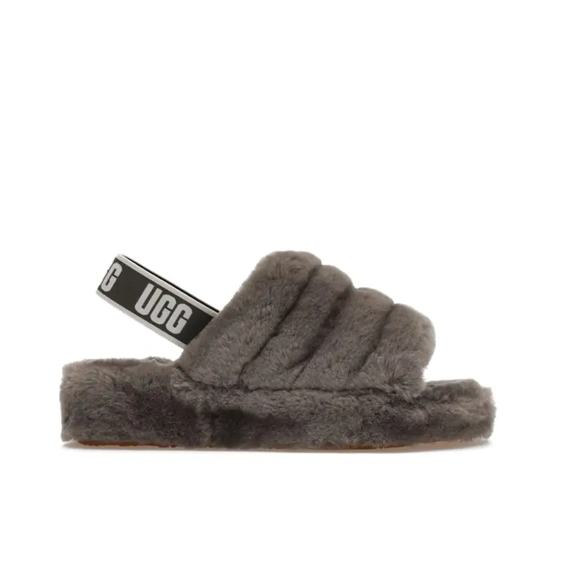 Ugg Fluff Yeah Slide Carbone Scarpe da Ginnastica da Donna Grigio 1095119-CHRC