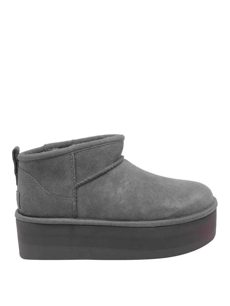 Ugg Stivaletti Grey Classic Ultra Mini Platform Grigio