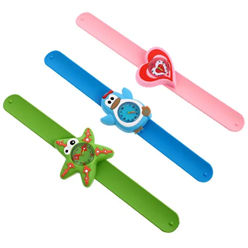UKCOCO 3 Pezzi Bambini Cartone Animato Orologi da Polso Orologio da Polso Ragazzi Ragazze Ideale Studenti Carino Disegni di Animali Facile