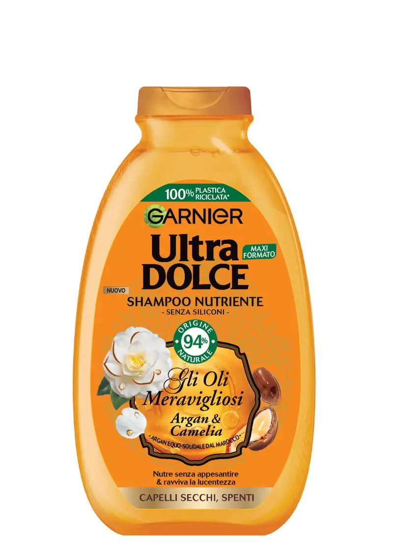 ULTRA DOLCE Garnier Shampoo Meraviglioso, Shampoo Per Capelli Secchi, 300 Ml., Donna, Bianco latte, Taglia: FASUL