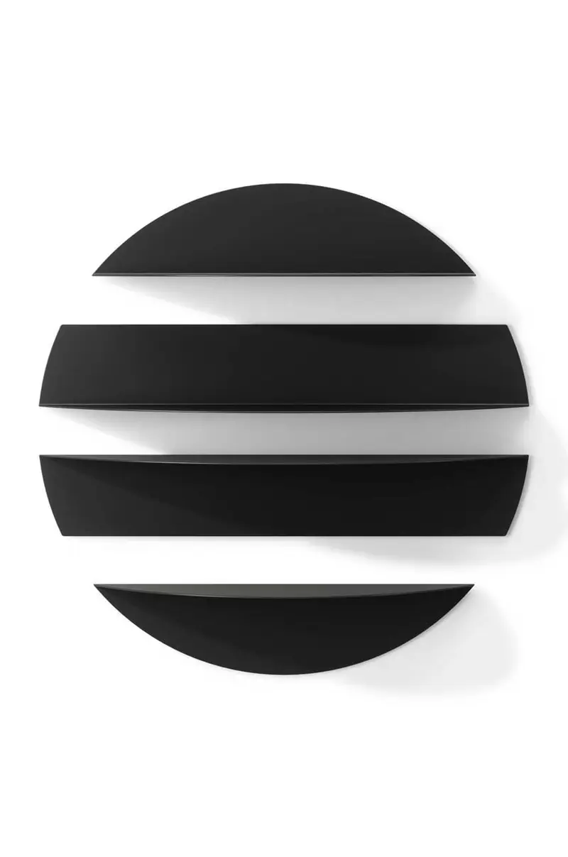 Umbra set mensole da parete pacco da 4 Nero