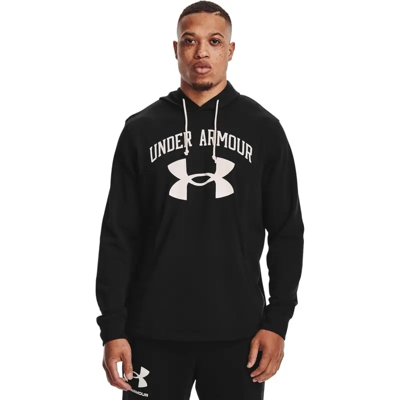 Cappuccio Under Armour Ua Rival Terry Big Logo. Nero. Uomini | Under Armour