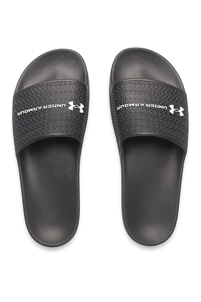 Ciabatte da piscina nere con fascia logata Under armour 6007528 001 [NERO]