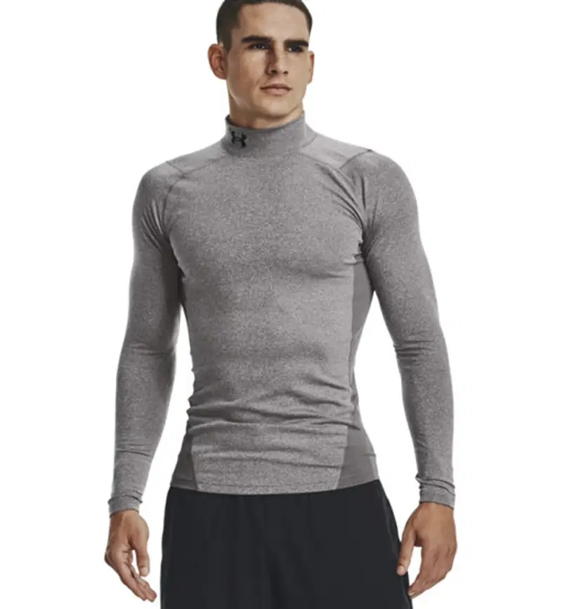 Under Armour ColdGear® Compression Mock - maglietta tecnica a maniche lunghe - uomo Grey
