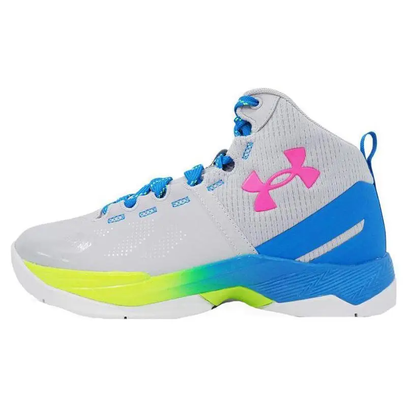 Under Armour Curry 2 Retro PS Splash Party Scarpe da Ginnastica per Bambini Grigio Halo-Grigio Blu Elettrico 3026306-100 27 5