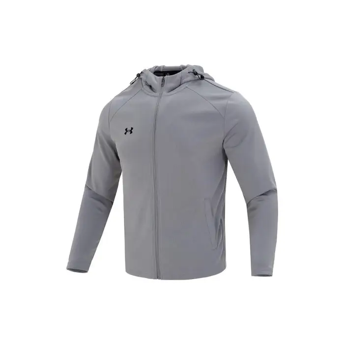 Felpa con cappuccio e zip da uomo Under Armour con stampa logo per sport, corsa, fitness, allenamento Giacca Giubbotti Grigio 23600303-014 5XL