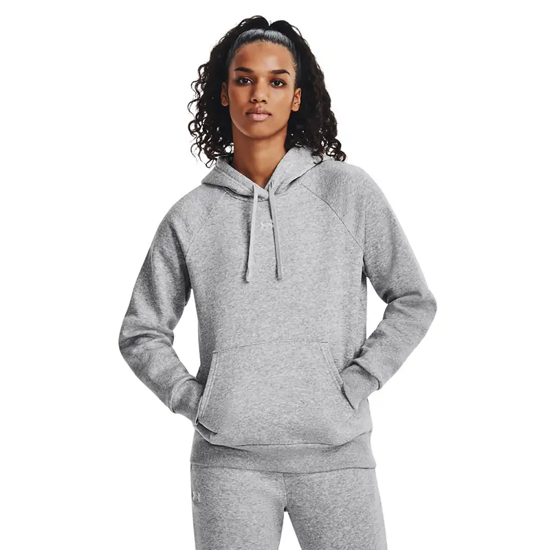Felpa con cappuccio in pile Under Armour Rival da donna | Under Armour Grigio chiaro