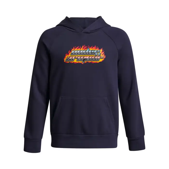 Felpa con cappuccio per bambini Under Armour Rival Flamin Bleu