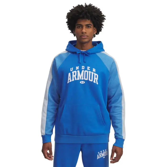 Felpa con cappuccio Under Armour Rival Colorblock Bleu