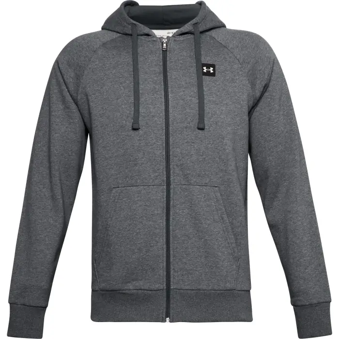 Felpa con cappuccio Under Armour Rival Fleece Full Zip Gris