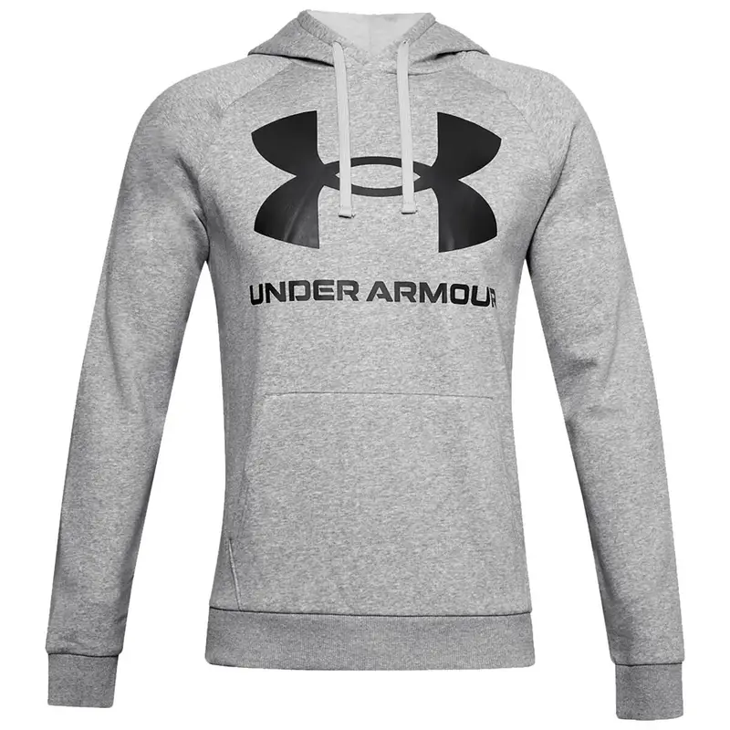 Felpa con Cappuccio Uomo Under Armour Rival Big Logo Grigio chiaro | Under Armour Multi