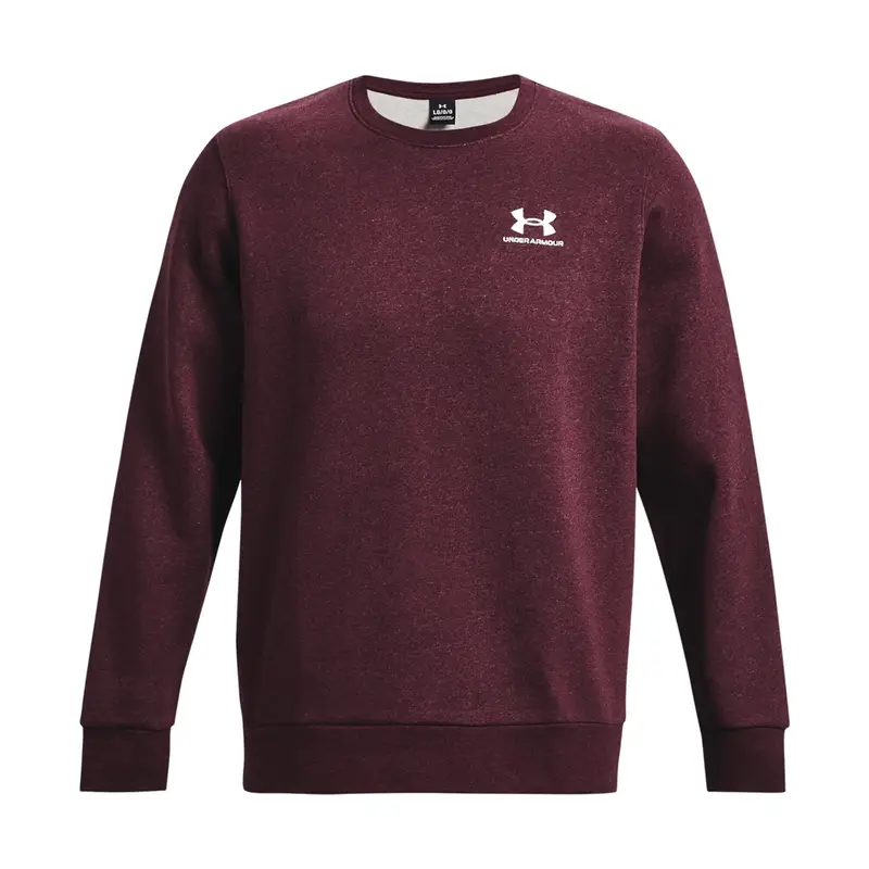 Under Armour Felpa da uomo Essential Fleece Crew | Rosso carminio