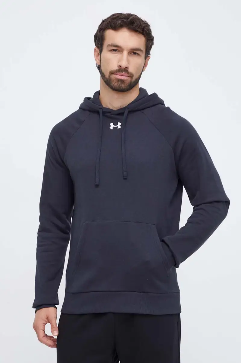 Under Armour felpa uomo con cappuccio Nero
