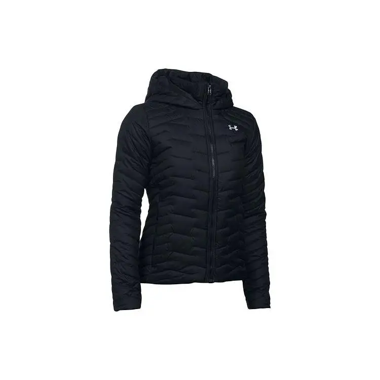 Under Armour Giacca di Cotone Impermeabile con Cappuccio e Zip con Stampa Logo Reactor Giacche da Donna Nero 1280892-001