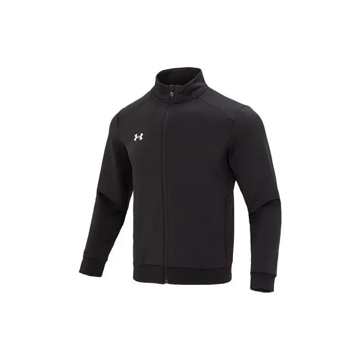Giacca Sportiva da Uomo Under Armour in Maglia Traspirante con Collo Alto Asciugatura Rapida Giacca Nera 23600305-001 L
