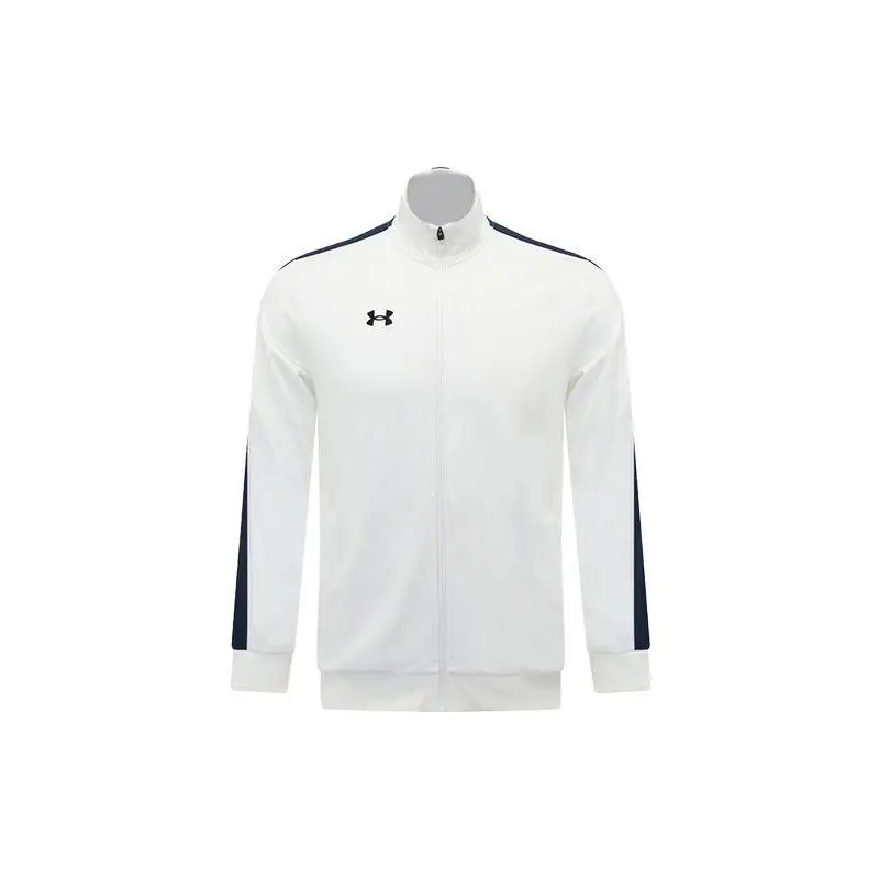 Under Armour Giacca Sportiva in Maglia Color Block con Stampa Logo Uomo Capispalla Bianco 21500440-100