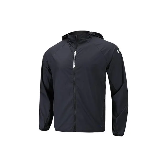 Giacca Sportiva Tessuta Elasticizzata con Logo Monocolore Under Armour da Uomo Capospalla Nero 22500405-001 M