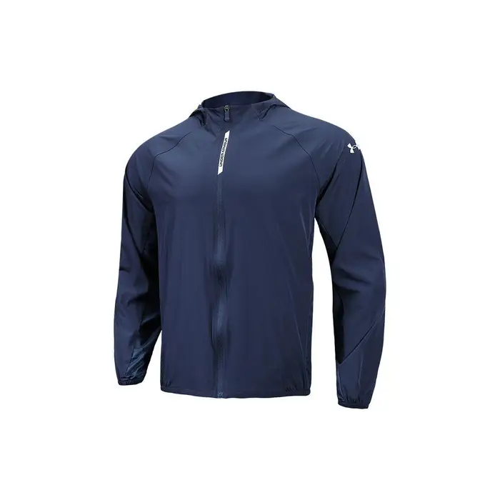 Giacca Sportiva Tessuta Elasticizzata con Logo Monocolore Under Armour da Uomo Giubbotti Blu Academy 22500405-408 M