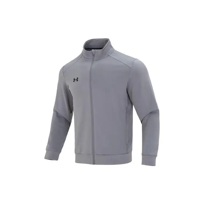 Giacca Sportiva Uomo Under Armour in Maglia Traspirante con Collo Alto Asciugatura Rapida Grigio 23600305-014 XL