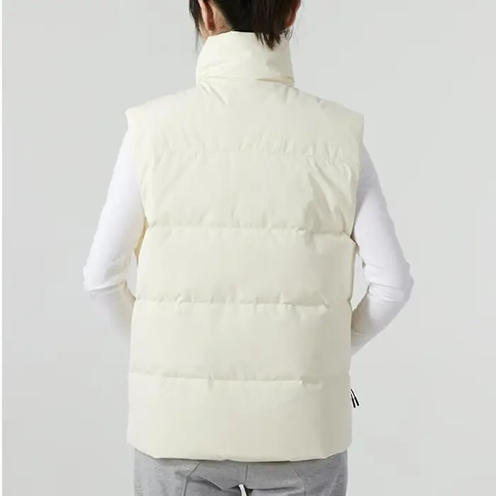 Gilet Sportivo Outdoor da Corsa Casual Monocolore con Collo Alto Gilet Unisex Bianco 23600803-101 M