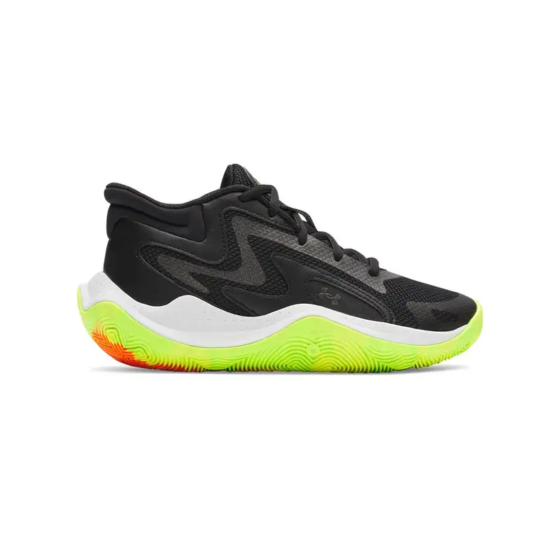 Under Armour Gs Jet 25 Gs Nero Verde - Scarpe Basket Bambino EUR