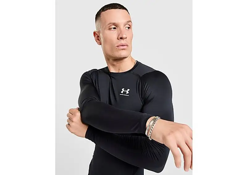 Under Armour HeatGear Armour Compression Long Sleeve Tee, Nero