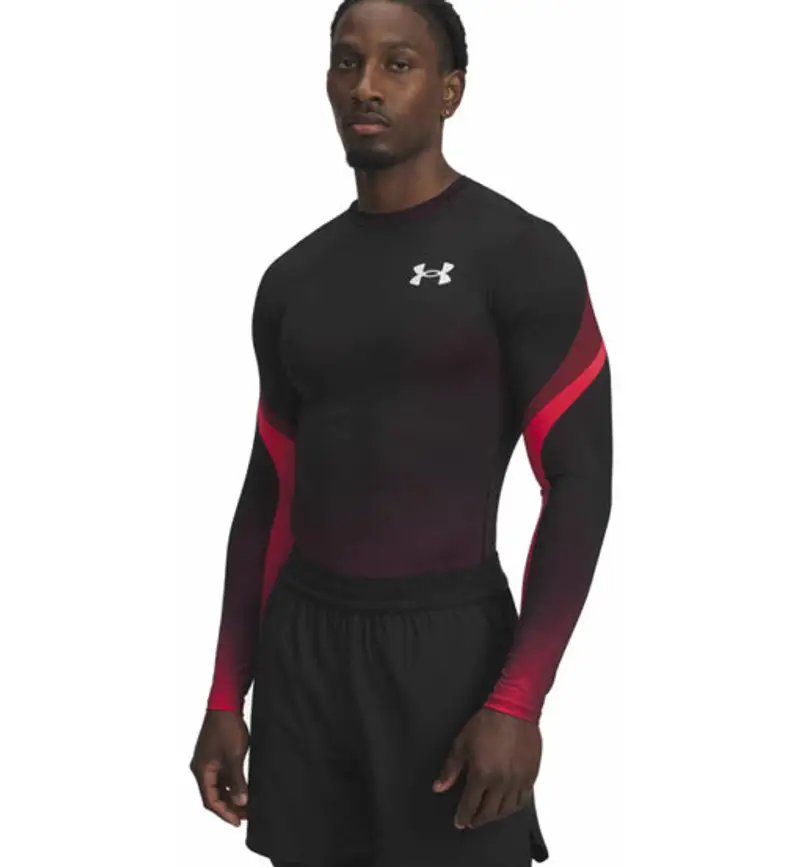 Under Armour HeatGear® Sublimated Crew M - maglietta tecnica maniche lunghe - uomo Black