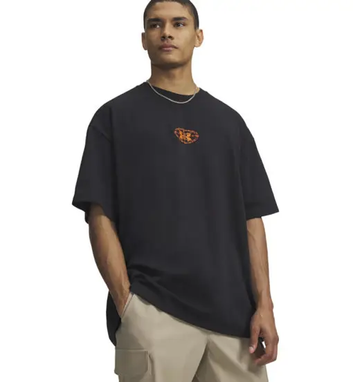 Under Armour Heavyweight Hoops Photoreal - T-shirt - uomo Black