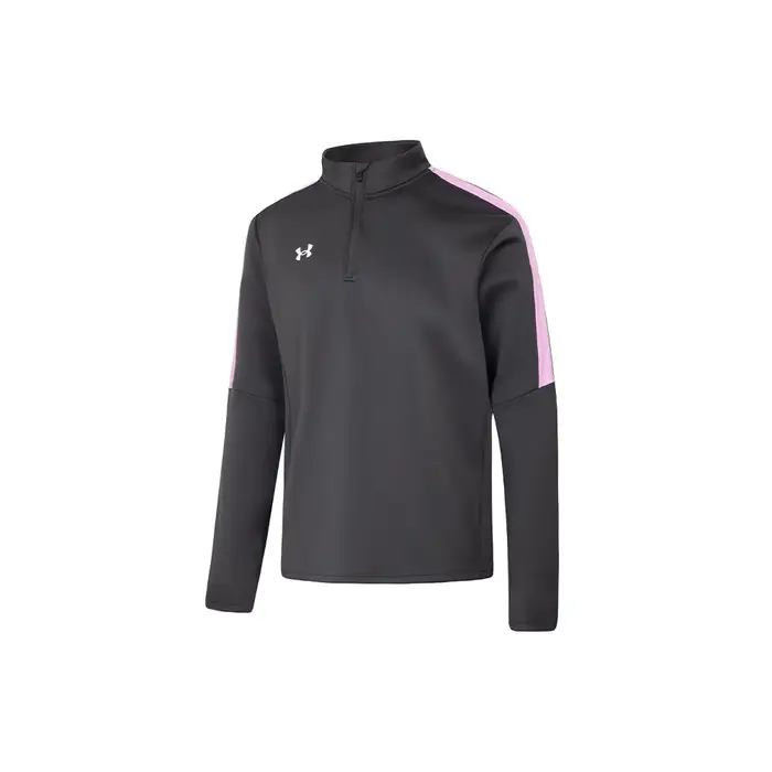 Logo Stampato Collo Alto Mezza Zip Allenamento Manica Lunga Felpa Vintage Americana Uomo felpa Rosa Sporco 22600301-638 XXL