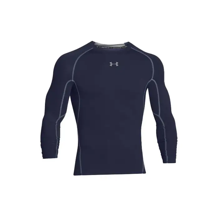 Maglia a Maniche Lunghe Allenamento Aderente Ultraleggera Sport Fitness Uomo top Blu Scuro 1257471-410 S