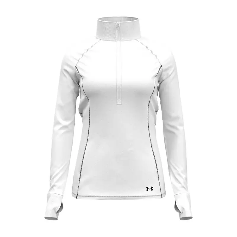 Under Armour MAGLIA MANICA LUNGA 1/2 ZIP TRAIN COLD WEATHER DONNA Bianco