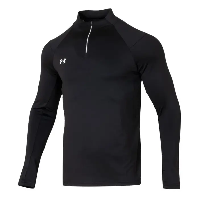 Maglia Sportiva Casual Semplice a Mezza Zip Traspirante Comoda a Manica Lunga per Fitness Unisex Nera 24600603-001 4XL