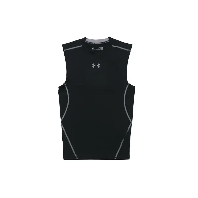Under Armour Maglietta da Allenamento a Compressione Senza Maniche Girocollo Uomo top Nero 1257469-001