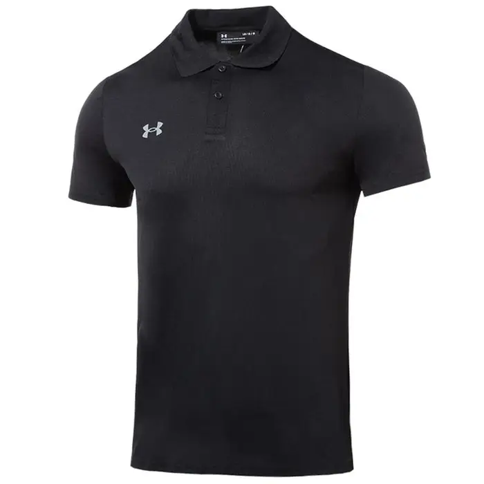 Maglietta Polo da Uomo a Maniche Corte Taglio Dritto Traspirante Monocolore Nero 23500507-001 5XL