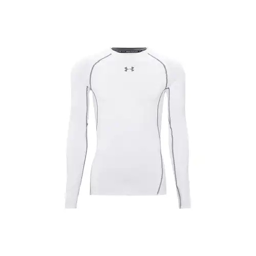Under Armour Maglietta Sportiva da Allenamento Fitness Strong Stretch Uomo top Bianco 1257471-100