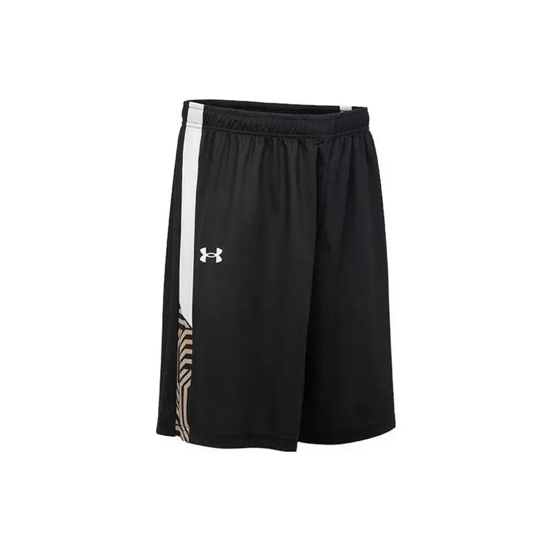 Under Armour Pantaloncini da uomo con logo stampato a vita media, tinta unita, traspiranti e ad asciugatura rapida per corsa, fitness e