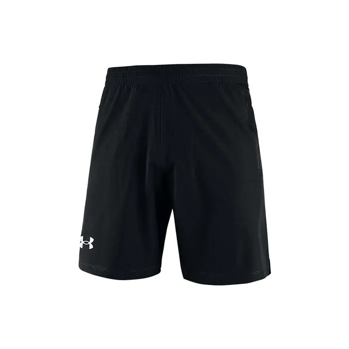Under Armour Pantaloncini Uomo con Logo Monocolore, Vita Elastica, Tasca con Zip, Nero 22500214-001