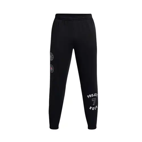 Under Armour Project Rock Pantaloni Casual Morbidi Comodi Caldi Uomo fondo Nero 1386883-001