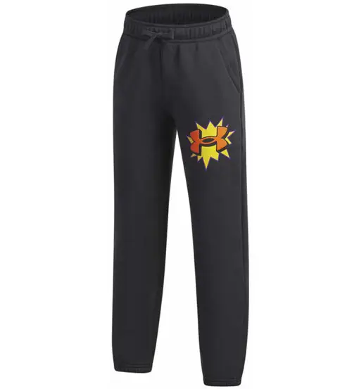 Rival Fleece Graphics Jr - pantaloni fitness - ragazzo Black