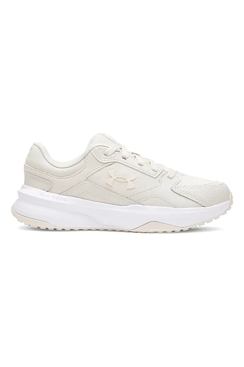 UNDER ARMOUR Sneakers beige con inserti in pelle e suola ammortizzata Edge Leather [BIANCO]