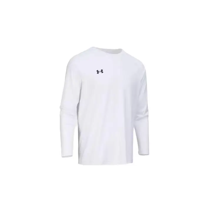 T-shirt a manica lunga traspirante ad asciugatura rapida tinta unita Under Armour Unisex top Bianco 24600601-100 L
